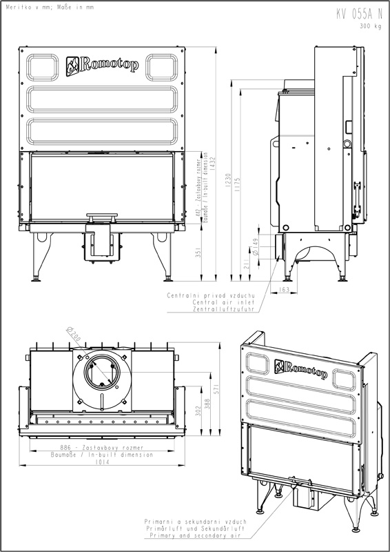 Чертёж KV 055 AN с рекуперацией