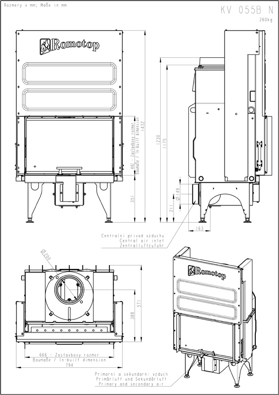 Чертёж KV 055 BN с рекуперацией